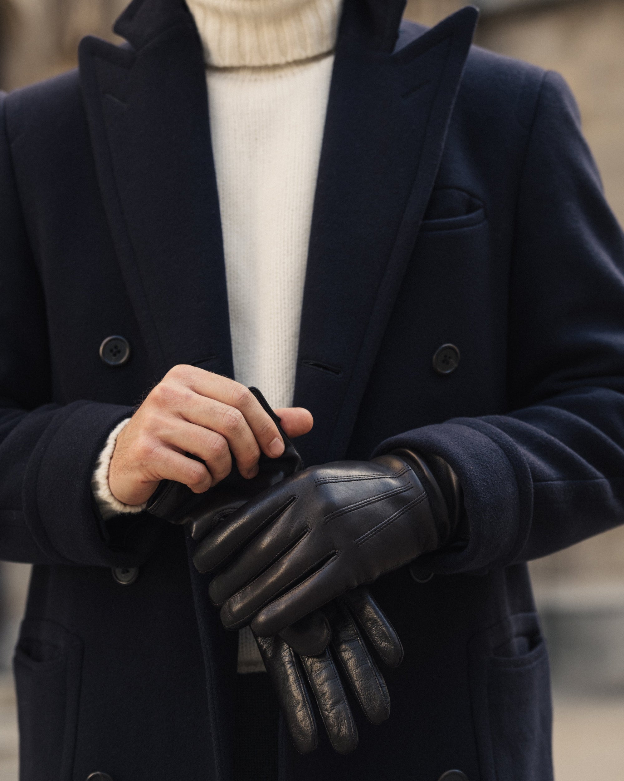 Handmade Gentlemen's Hair Sheep Nappa Gloves