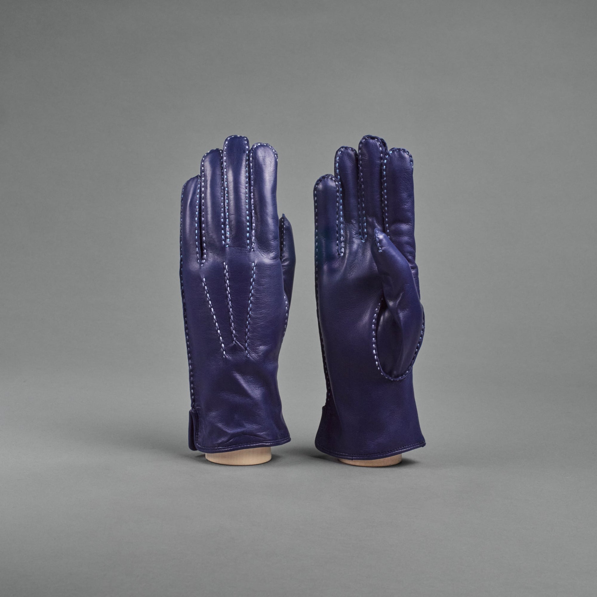 Ladies Gloves from Royal Blue Hair Sheep Nappa lined with Cashmere