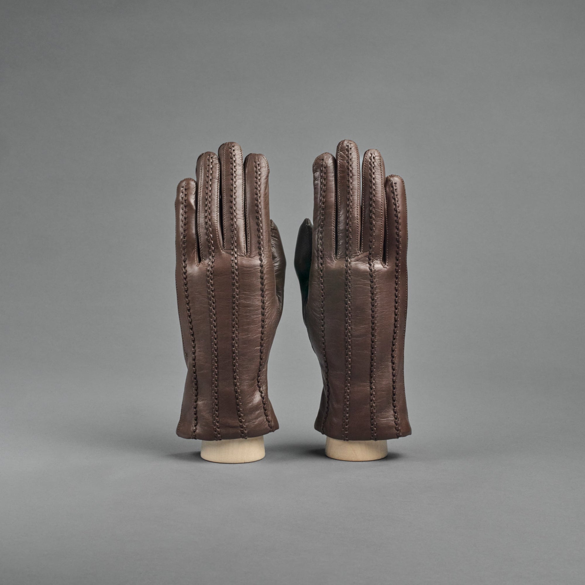 Ladies Gloves from Silex Brown Hair Sheep Nappa lined with Cashmere