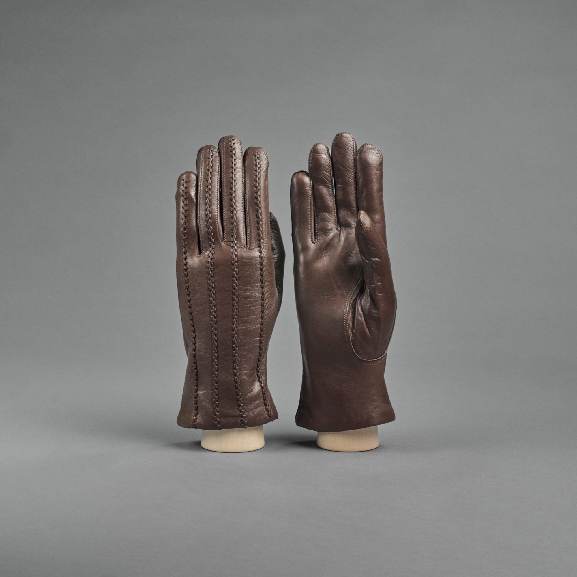 Ladies Gloves from Silex Brown Hair Sheep Nappa lined with Cashmere