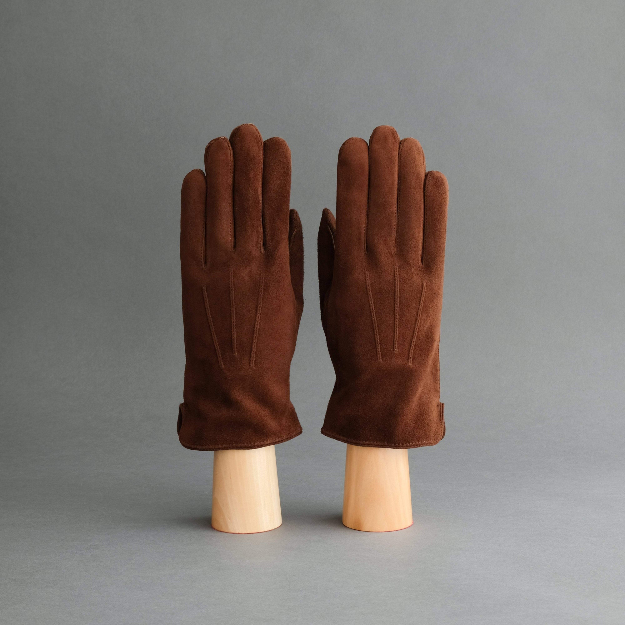 Gentlemen's Gloves from Chocolate Brown Goatskin Lined with Cashmere - TR Handschuhe Wien - Thomas Riemer Handmade Gloves