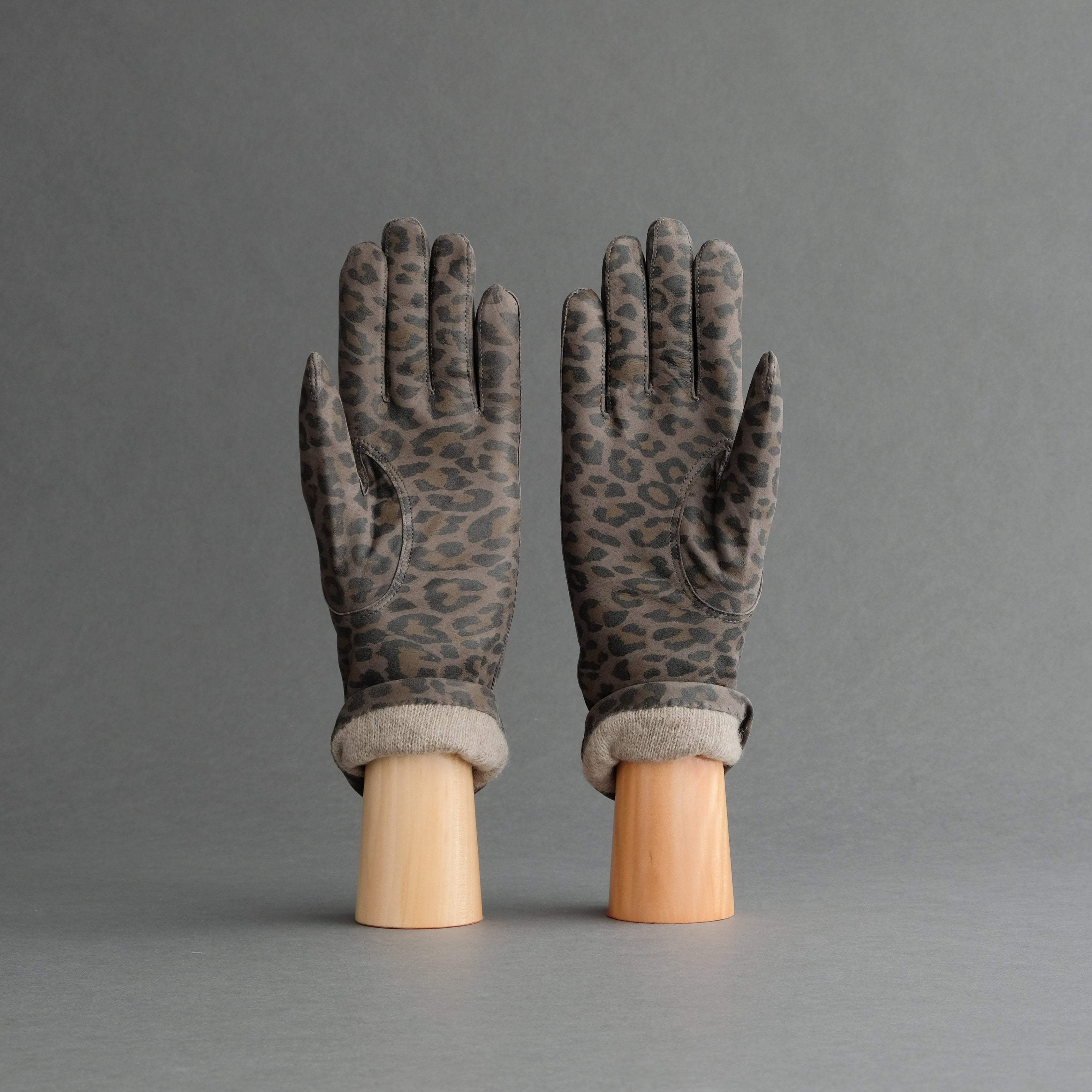 Damen Handschuhe Print TR Thomas Leopard - Handschuhe Schaf In Haar Nappa aus Handmade – Wien Gloves Riemer