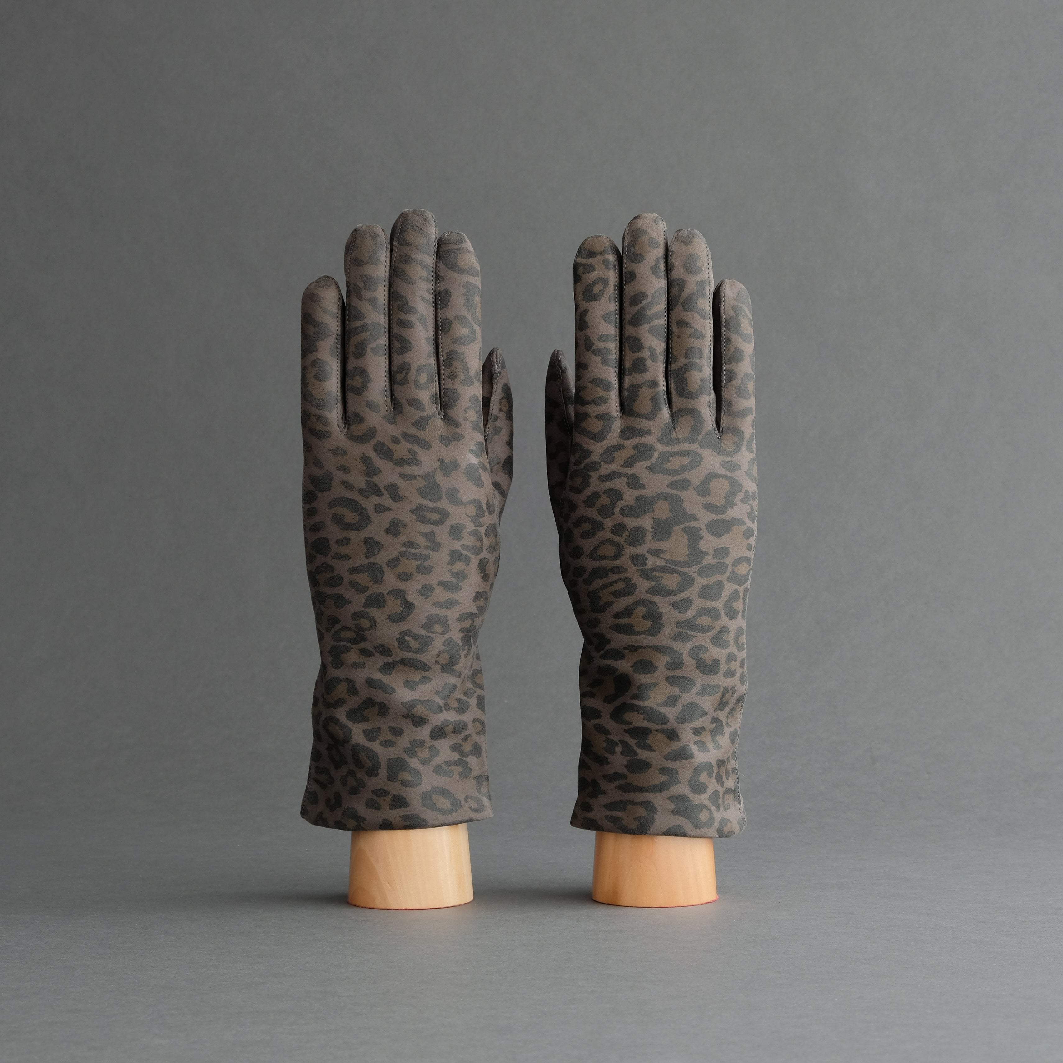 TR – Handschuhe Schaf aus Wien Thomas Leopard Damen Gloves Haar Riemer Handschuhe Nappa Handmade - Print In