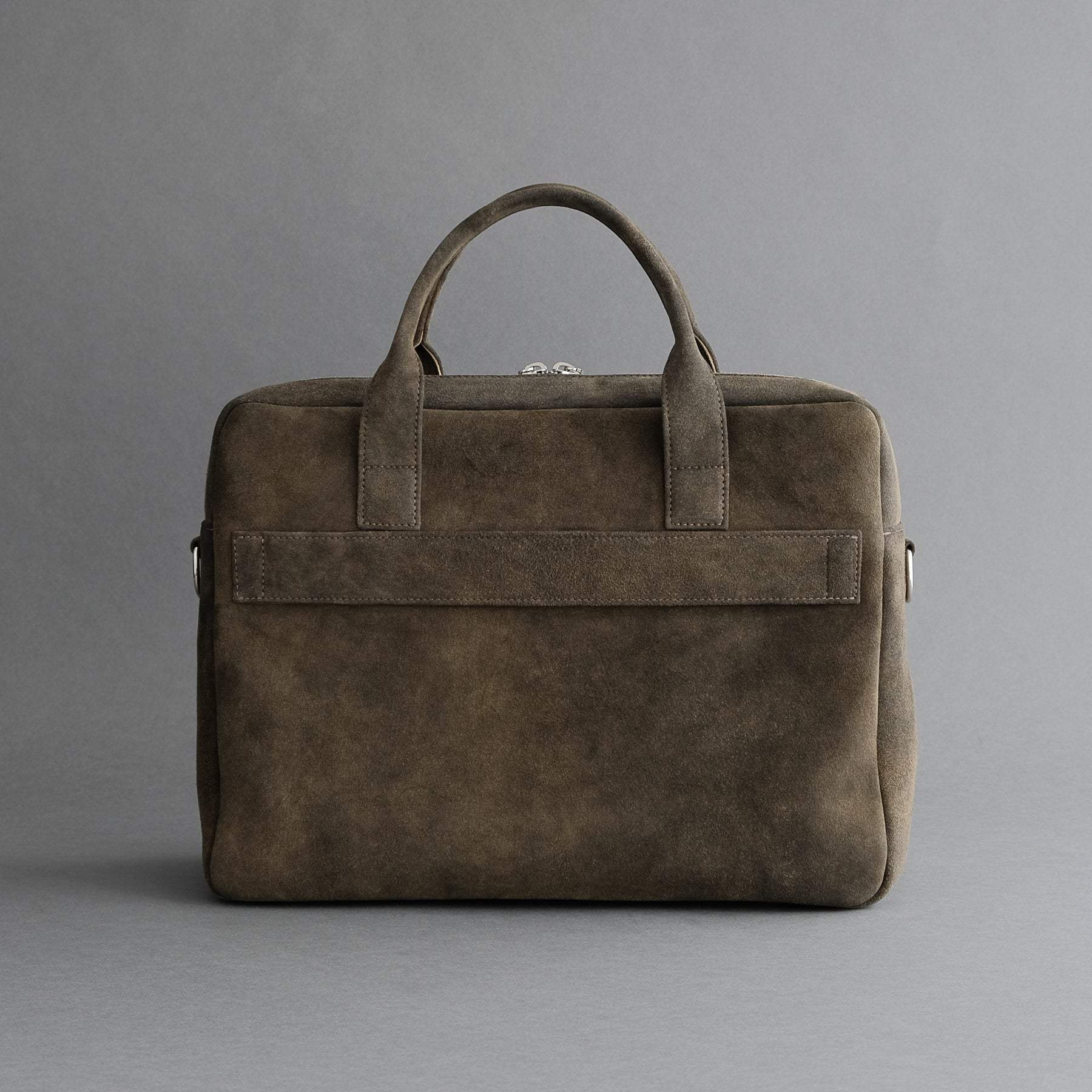 Laptop Carrying Bag Made From Walnut Goatskin Suede - TR Handschuhe Wien - Thomas Riemer Handmade Gloves