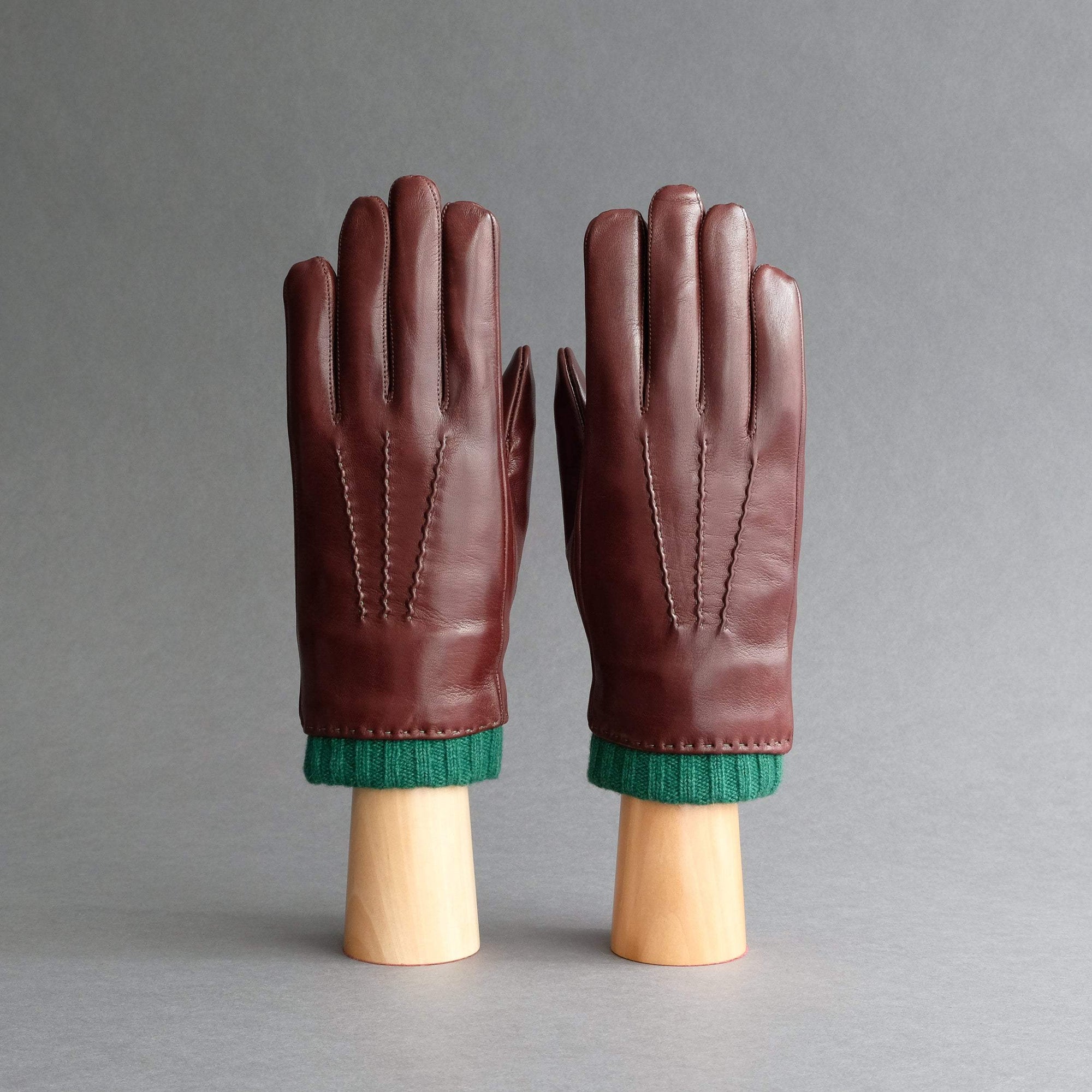 Gentlemen's Gloves from Brown/Tan Hair Sheep Nappa Lined With Cashmere - TR Handschuhe Wien - Thomas Riemer Handmade Gloves