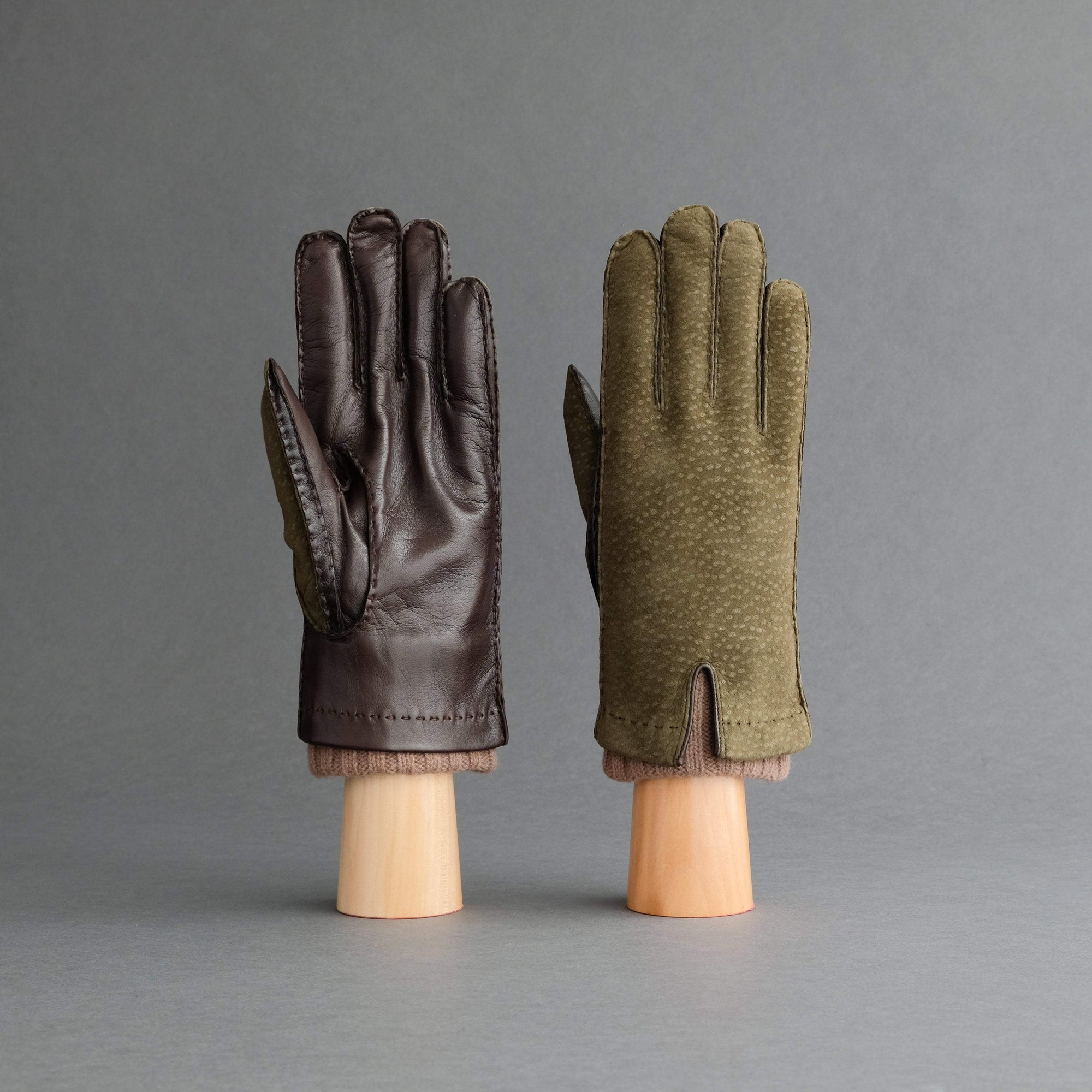 Gentlemen&#39;s Gloves from Carpincho and Nappa Leather Lined with Cashmere - TR Handschuhe Wien - Thomas Riemer Handmade Gloves