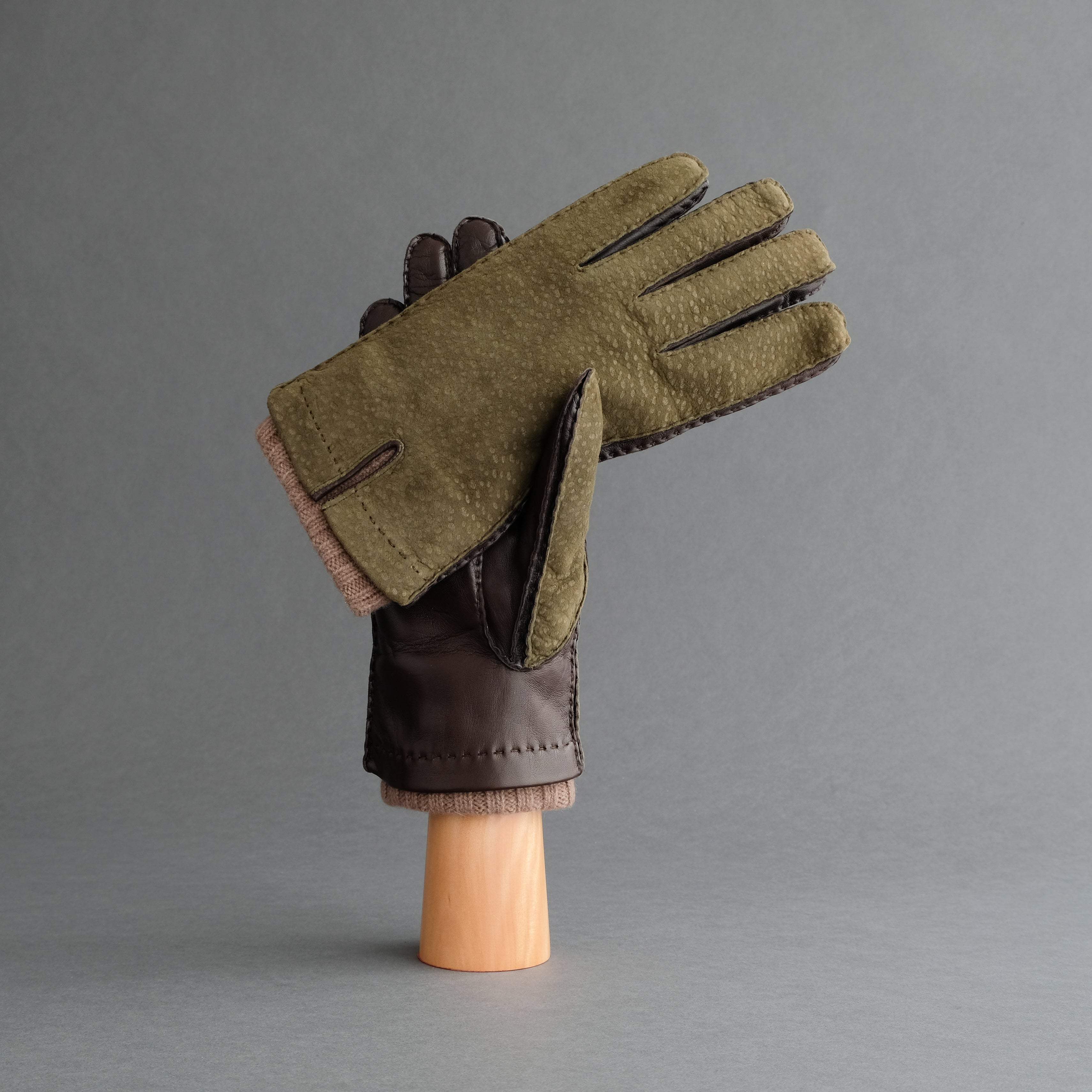 Gentlemen's Gloves from Carpincho and Nappa Leather Lined with Cashmere - TR Handschuhe Wien - Thomas Riemer Handmade Gloves