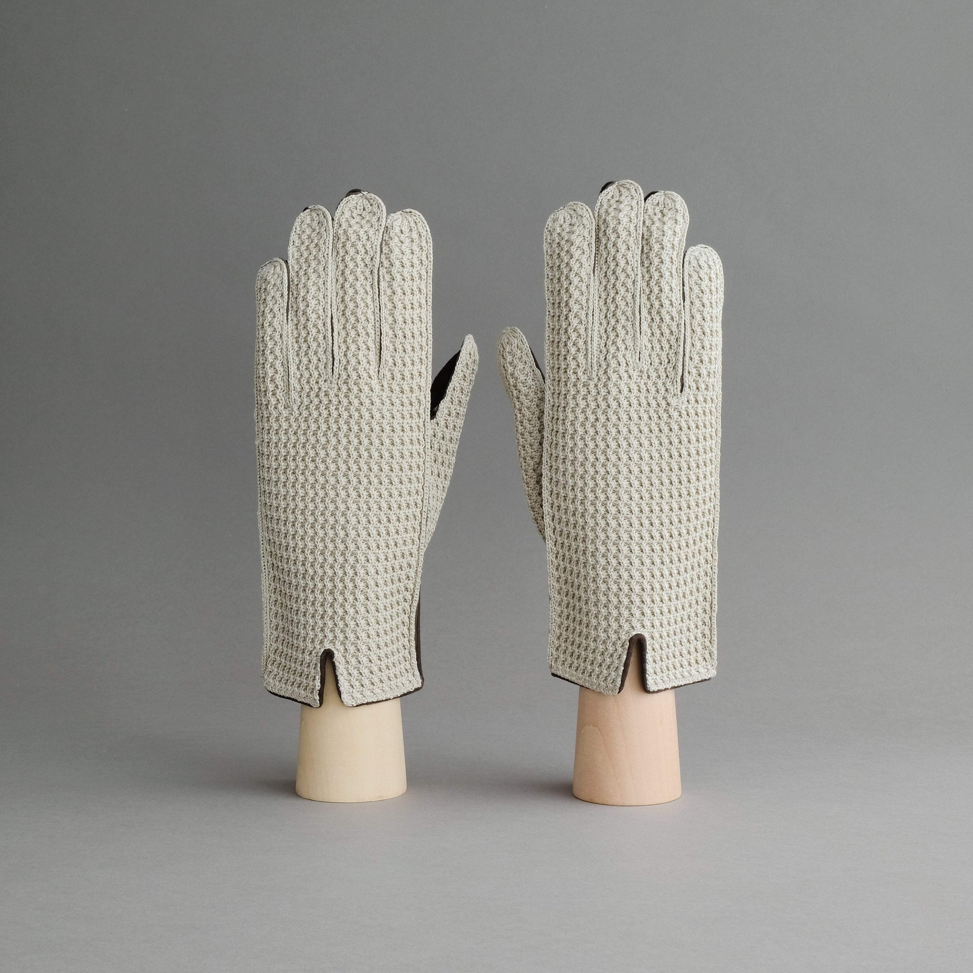 Gentlemen&#39;s Unlined Gloves from Goatskin and Cotton Crochet - TR Handschuhe Wien - Thomas Riemer Handmade Gloves