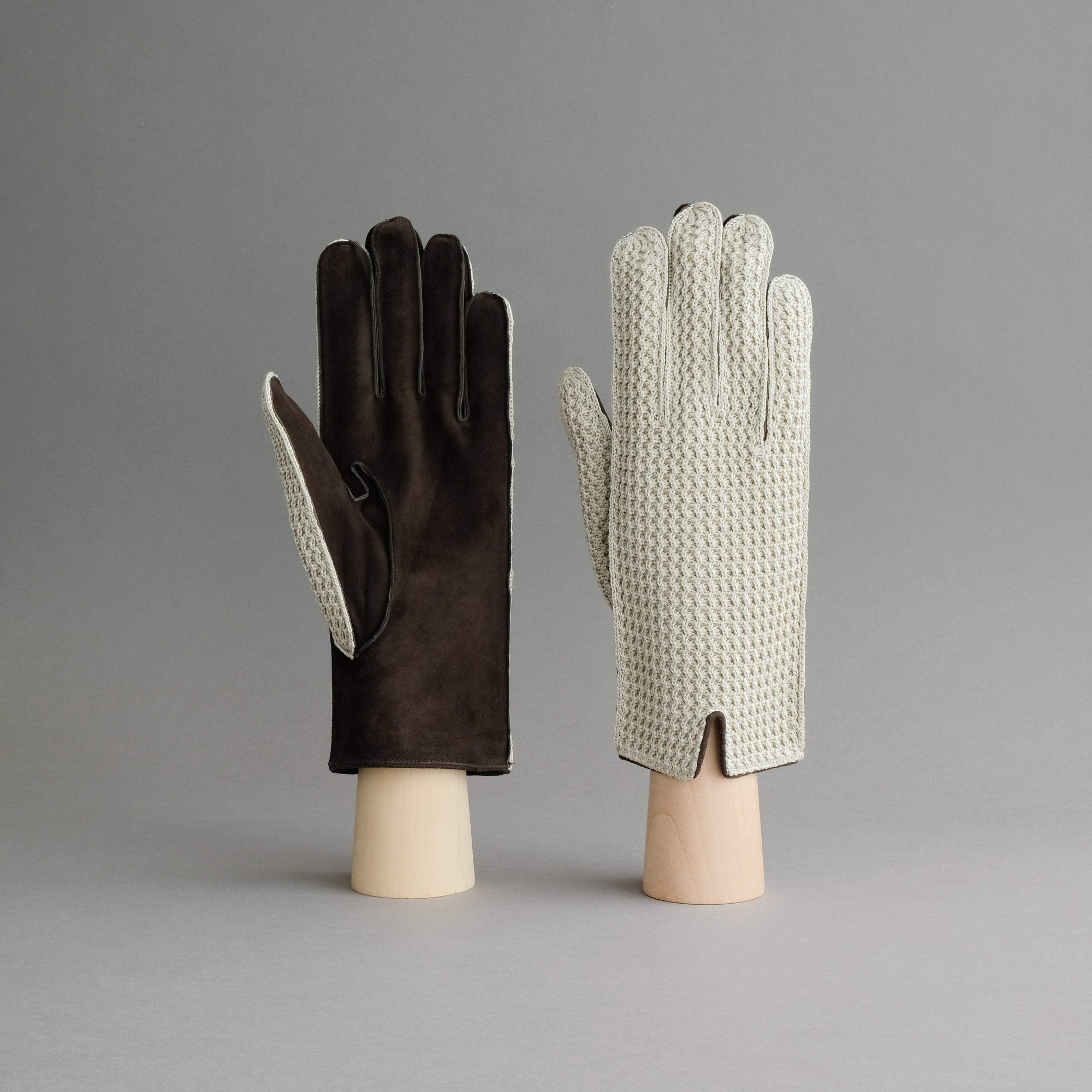 Gentlemen&#39;s Unlined Gloves from Goatskin and Cotton Crochet - TR Handschuhe Wien - Thomas Riemer Handmade Gloves