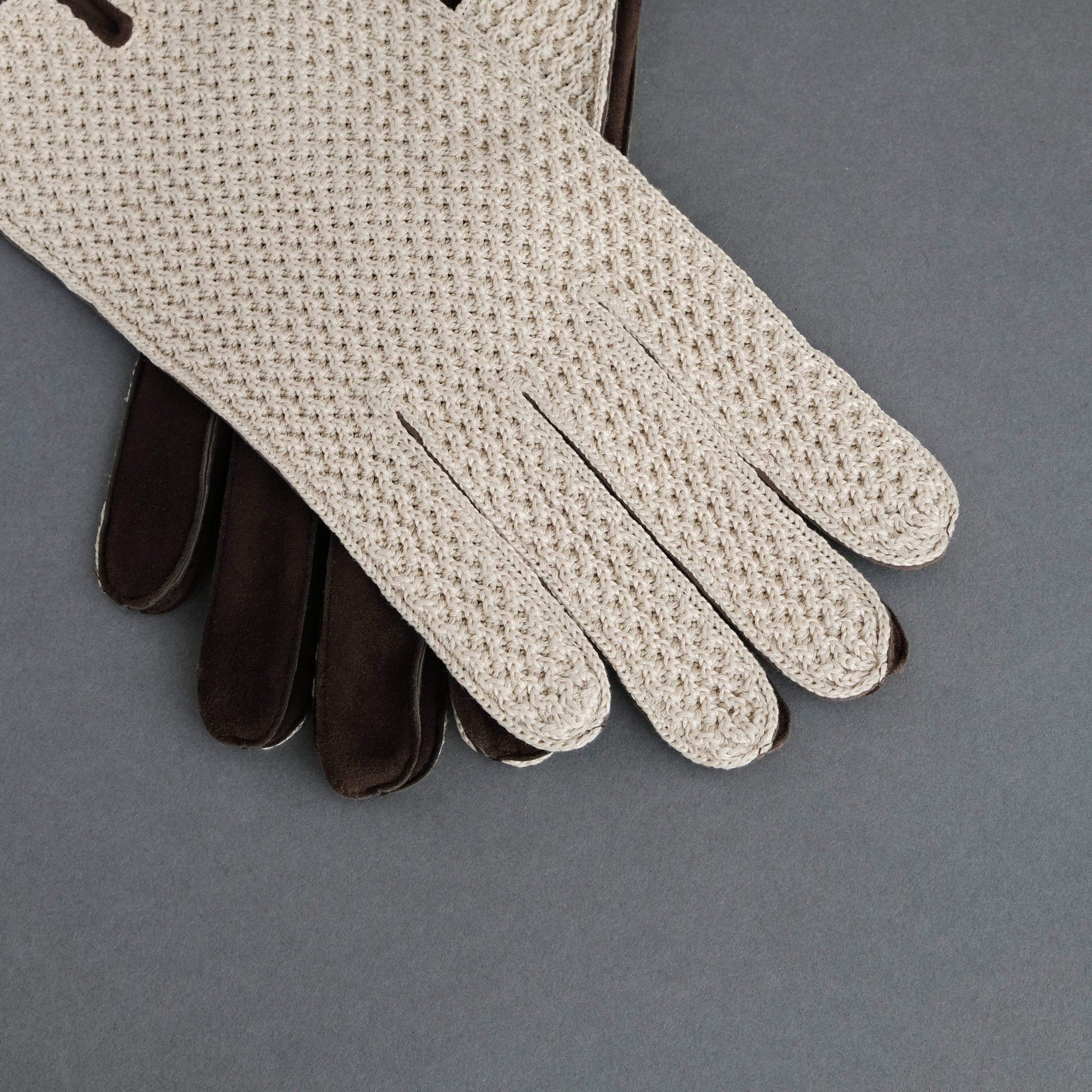 Gentlemen&#39;s Unlined Gloves from Goatskin and Cotton Crochet - TR Handschuhe Wien - Thomas Riemer Handmade Gloves