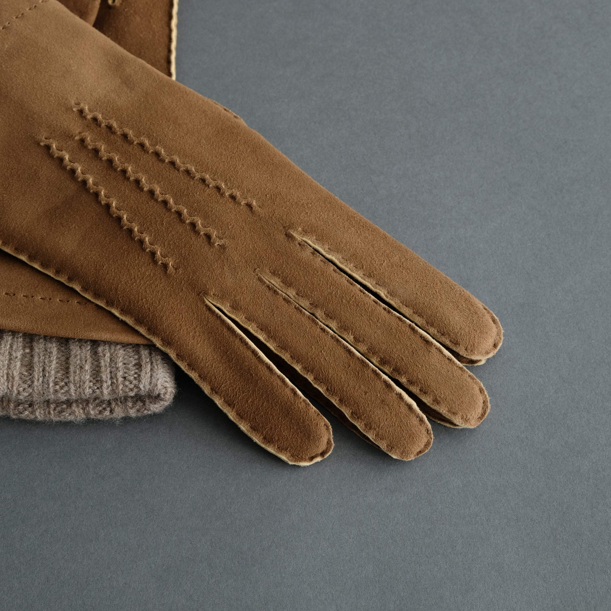 Ladies Gloves from Brown Goatskin Lined Cashmere - TR Handschuhe Wien - Thomas Riemer Handmade Gloves