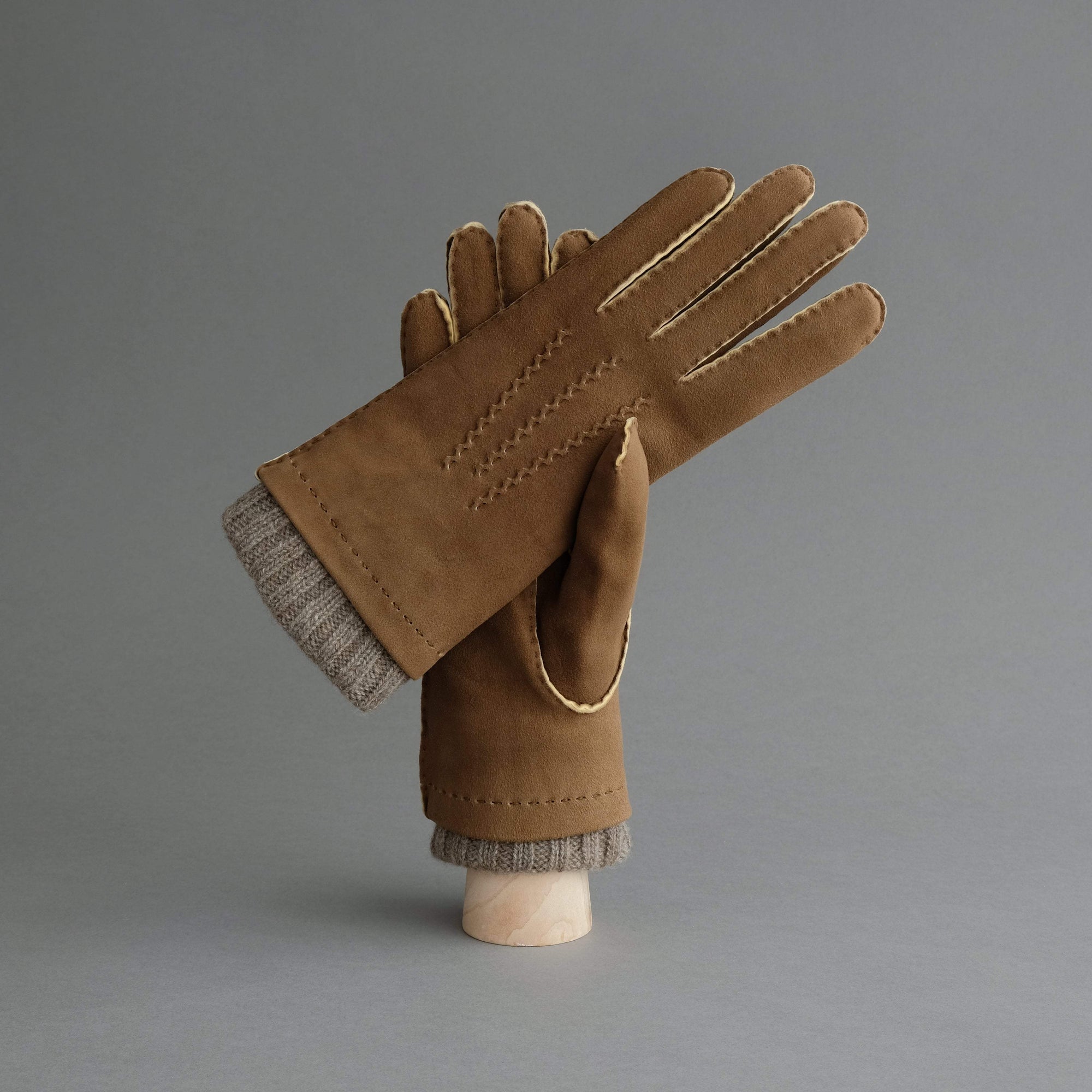 Ladies Gloves from Brown Goatskin Lined Cashmere - TR Handschuhe Wien - Thomas Riemer Handmade Gloves