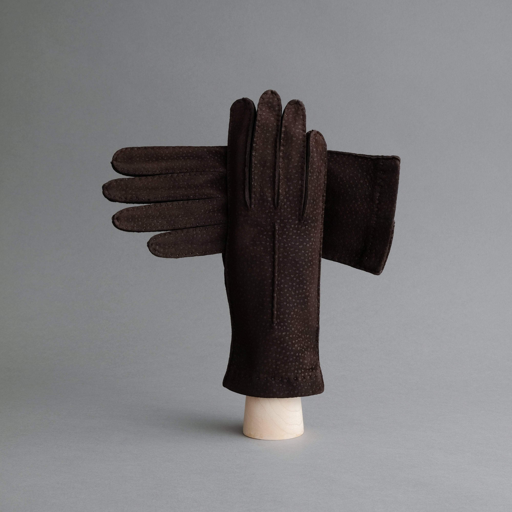 Ladies Gloves From Dark Brown Carpincho Leather - TR Handschuhe Wien - Thomas Riemer Handmade Gloves