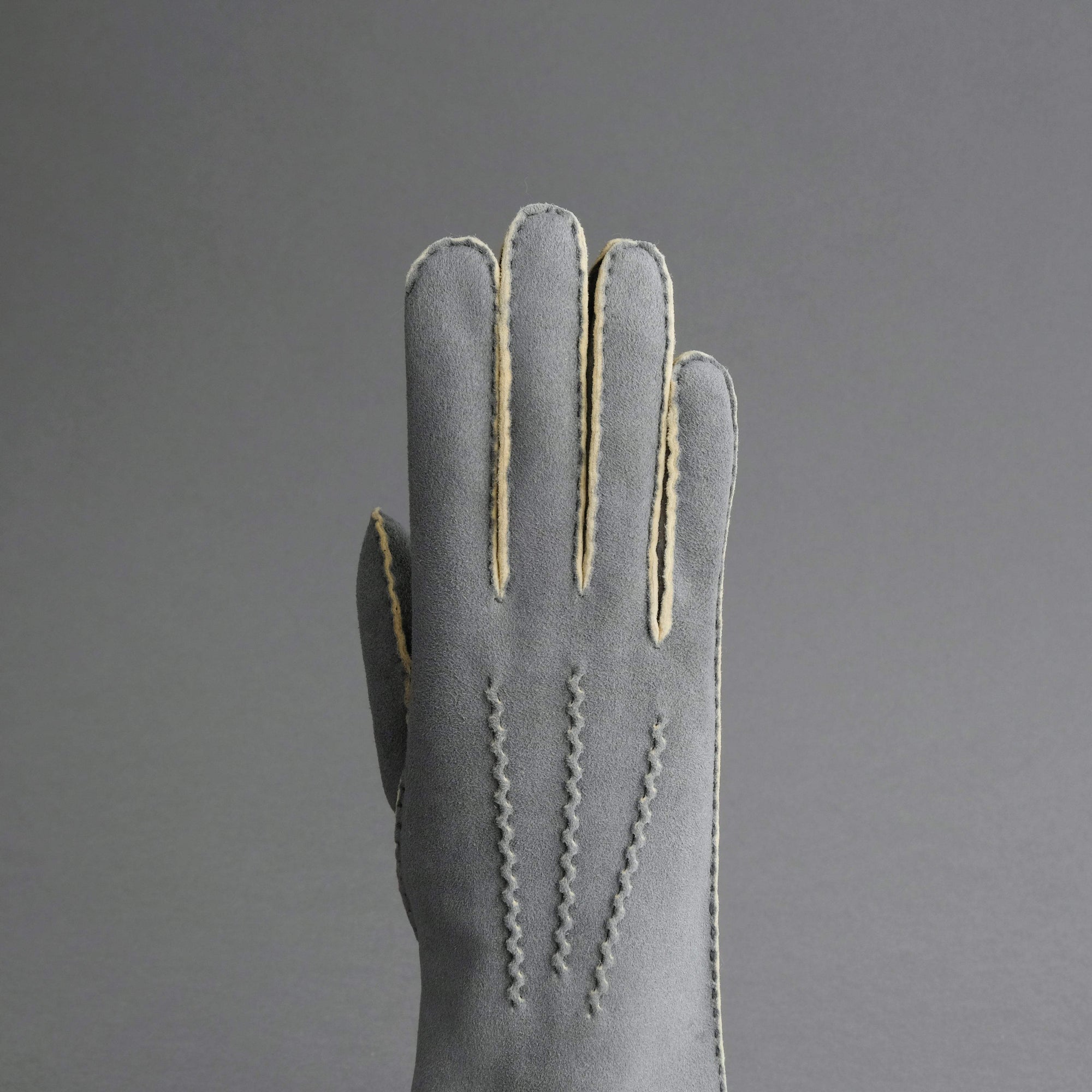 Ladies Gloves from Grey Doeskin with Cashmere Lining - TR Handschuhe Wien - Thomas Riemer Handmade Gloves