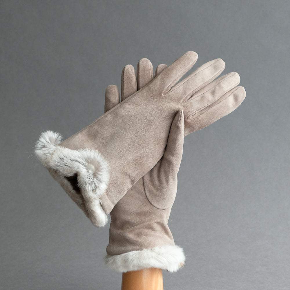 Ladies Gloves from Tortora Goatskin with Orylag Cuffs - TR Handschuhe Wien - Thomas Riemer Handmade Gloves