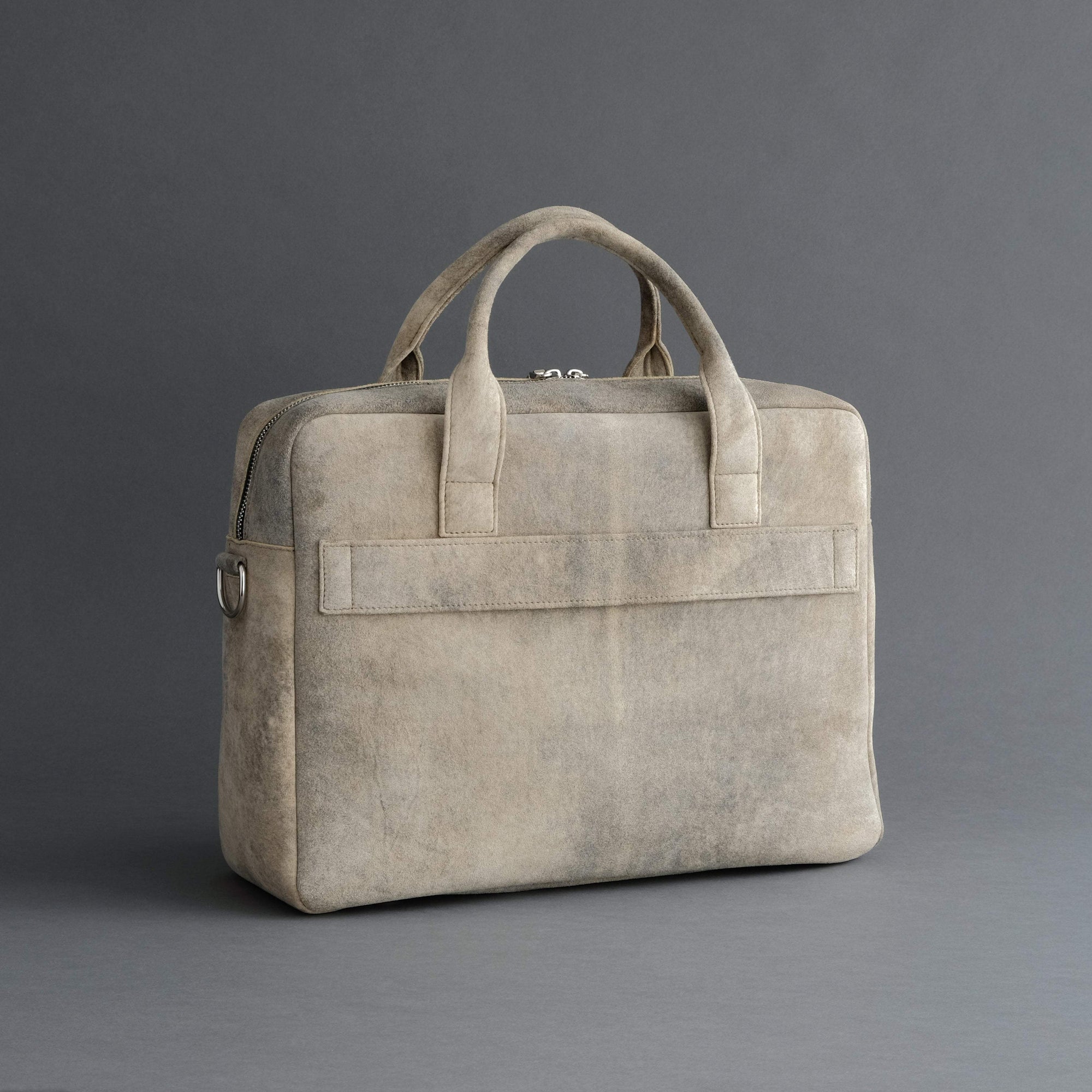 Laptop Carrying Bag Made From Desert Sand Goatskin Suede - TR Handschuhe Wien - Thomas Riemer Handmade Gloves